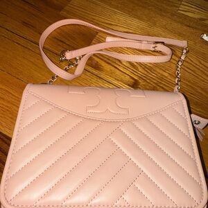 Pink Quilted Crossbody Shoulder Bag - Tory Burch